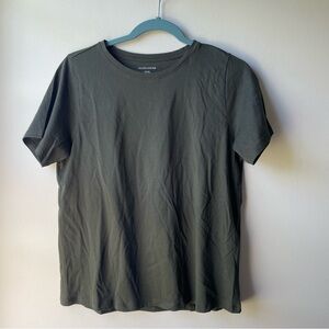 Eileen Fisher Organic Coffon Size Small Women’s Green Tshirt Soft Basic Staple